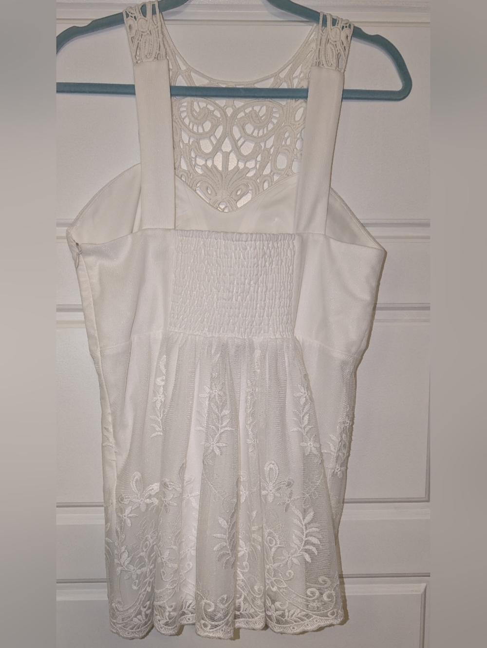 Boho Summer Boston Proper White Embroidered Lace Tank Top - Picture 8 of 11